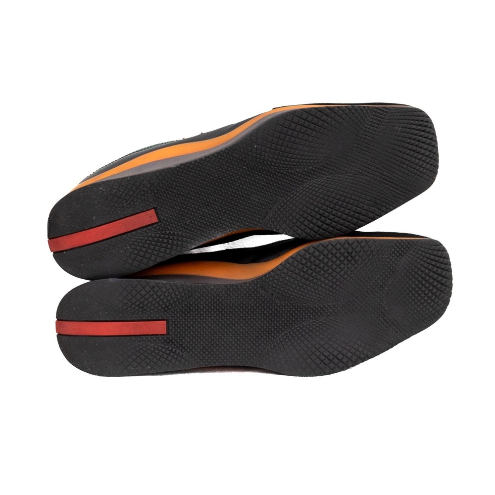 Prada Sport Vintage 2 Strap Nylon Mary Jane Sneakers "1982 US 10 Black Green - Picture 9 of 13